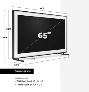 How Wide Is A 65 Inch TV What Are The Dimensions Of A 65 Inch Tv   65 Inch Tv Size 1 289x300 